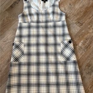 Mossimo Supply Co. White and Blue Sheath Midi Dress